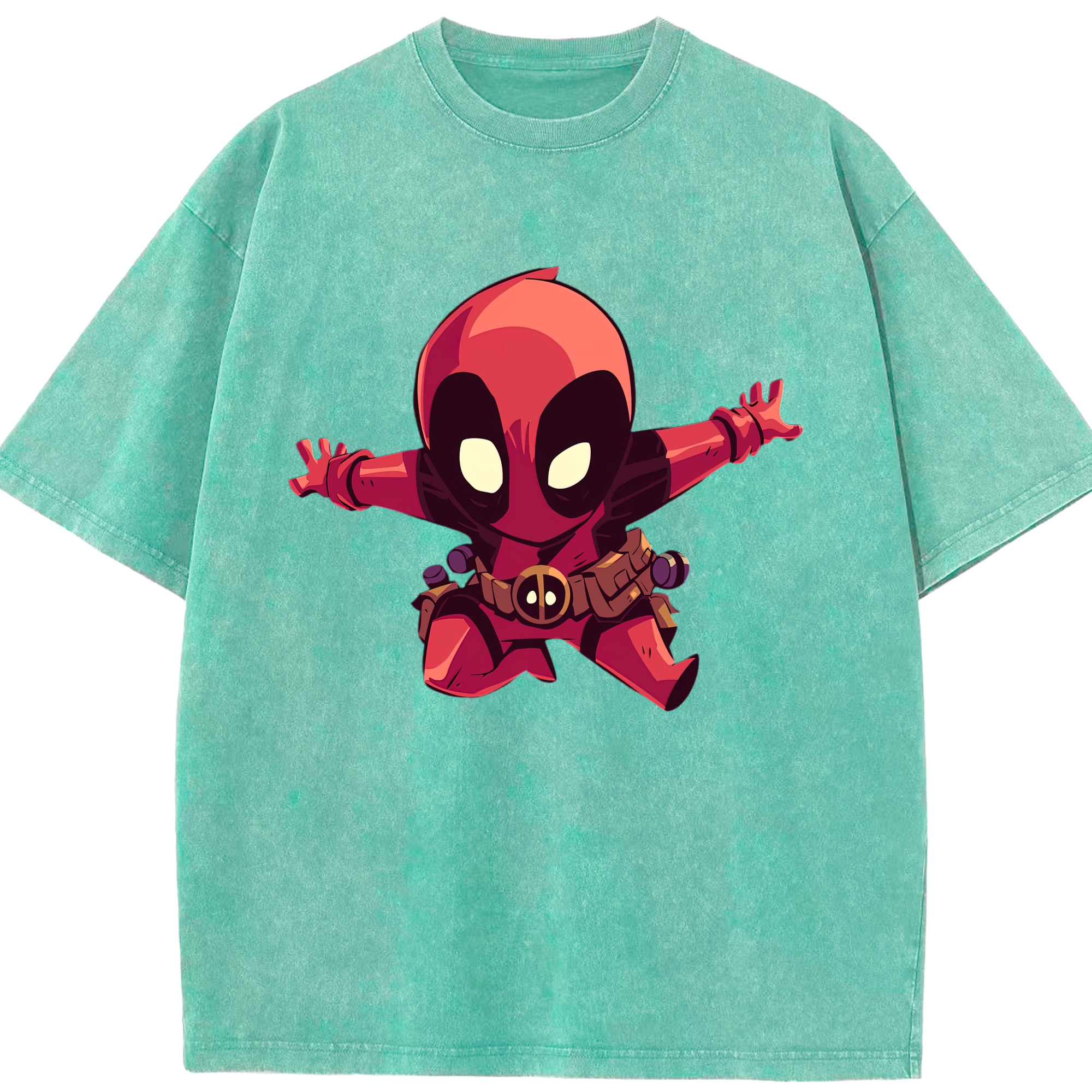 （画像用） Deadpool デッドプール 綿100% ヴィンテージ風 半袖Tシャツ（フロントプリント）
